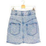 Light Blue TIKEDA Fluid Denim Mini Skirt / ISABEL MARANT - Size 38