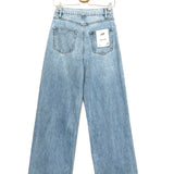 Light Blue Wash High Rise Wide Leg Denim Jeans / LIME - Size 36
