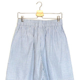 Light Blue with White Stripes Cotton-blend Bermuda Shorts