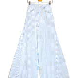 Light Blue KATE Striped Palazzo Pants / BAMBAH - Size UK 10