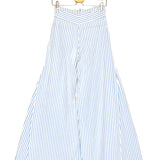 Light Blue KATE Striped Palazzo Pants / BAMBAH - Size UK 10