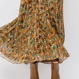 Light Brown Textured Leather Side Zip Block Heel Booties - Size 38