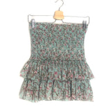 Light Green Floral Print NAOMI Mini Skirt / ISABEL MARANT ETOILE - Size 38