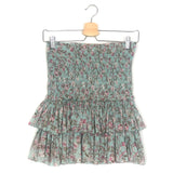 Light Green Floral Print NAOMI Mini Skirt / ISABEL MARANT ETOILE - Size 38