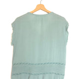 Light Green Lace-insert Sleeveless Top / SEE U SOON - Size 0