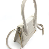Light Greige Large LE CHIQUITO Linen Handle Bag / JACQUEMUS