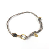 Light Grey AUDREY Waxed Cord Bracelet / JANSET BILGIN