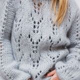 Light Grey GALINI Wool-blend Knit Sweater / ISABEL MARANT - Size 38