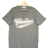 Light Grey Logo Sequined Applique Crew-neck  Jersey T-shirt / VALENTINO - Size S