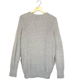 Light Grey Ribbed Knit Cotton and Cashmere Pullover / EQUIPMENT - Size - S/P