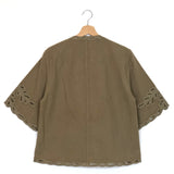 Light Khaki SHANA Embroidered Blouse / ISABEL MARANT ETOILE - Size 38