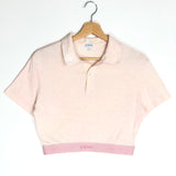 Light Pink Cotton-wool Blend Cropped Tee / LOEWE - Size M