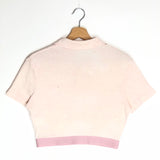 Light Pink Cotton-wool Blend Cropped Tee / LOEWE - Size M