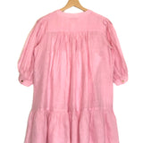 Light Pink Linen Oversized Mini Dress / SANDRO - Size 36