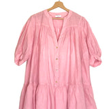 Light Pink Linen Oversized Mini Dress / SANDRO - Size 36
