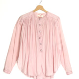 Light Pink Oversized Cotton Voile Blouse / LAURENCE BRAS - Size 36