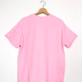 Light Pink Plain Cotton  Tee - One Size