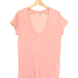 Light Pink RODEO Linen V-neck T-shirt / IRO - Size S