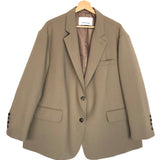 Light Taupe FRANKIE Oversized Boyfriend Blazer Jacket / THE FRANKIE SHOP - Size S