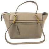 Light Taupe MINI BELT Grained Leather Satchel Bag / CELINE