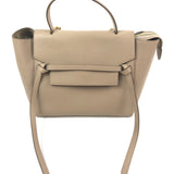 Light Taupe MINI BELT Grained Leather Satchel Bag / CELINE