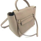 Light Taupe MINI BELT Grained Leather Satchel Bag / CELINE