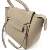Light Taupe MINI BELT Grained Leather Satchel Bag / CELINE