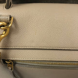 Light Taupe MINI BELT Grained Leather Satchel Bag / CELINE