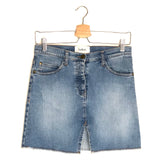 Light Used Blue Destroy LATIN Denim Mini Skirt / BA&SH - Size 1