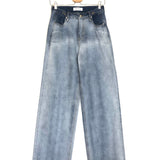 Light Wash/Blue HAYLA Contrast Denim Jeans / THE FRANKIE SHOP