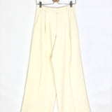 Light Yellow High Waist Gabardine Trousers / SPORTMAX - Size S