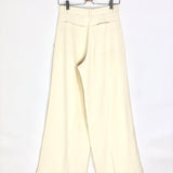 Light Yellow High Waist Gabardine Trousers / SPORTMAX - Size S