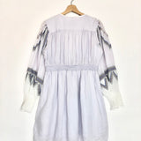 Lilac Embroidered Balloon Sleeves Mini Dress / SCARLETT POPPIES - Size S