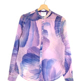 Lilac Star-print Cotton-silk Blend Long Sleeves Shirt / FORTE_FORTE - Size 0
