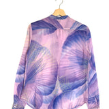 Lilac Star-print Cotton-silk Blend Long Sleeves Shirt / FORTE_FORTE - Size 0