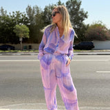 Lilac Star-print Cotton-silk Blend Long Sleeves Shirt / FORTE_FORTE - Size 0