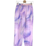 Lilac Star-print Silk Pants / FORTE_FORTE - Size 0