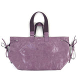 Lilac WARDY Crinkled Leather Four Handles Large Tote Bag / ISABEL MARANT