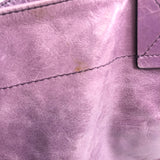 Lilac WARDY Crinkled Leather Four Handles Large Tote Bag / ISABEL MARANT