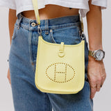 Lime Clemence Leather EVELYNE 16 TPM Bag / HERMES