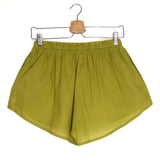 Lime Green Cotton Veil Shorts / NOSS LABEL - Size S