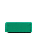 Hermès Limited Edition Kelly 32 Sellier – Menthe Swift Leather & Berline Toile with Palladium Hardware