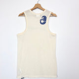 Ecru Logo Printed Mesh-panelled Logo Tank Top / COURREGES - Size XS