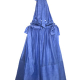 Luminous Blue Gathered Linen and Silk-blend Halter Neck Maxi Dress / ZIMMERMANN - Size 0
