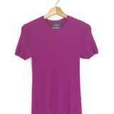 Magenta Cashmere and Silk Short Sleeves Jumper / ERIC BOMPARD - Size M