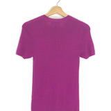 Magenta Cashmere and Silk Short Sleeves Jumper / ERIC BOMPARD - Size M