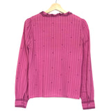 Magenta Pink MATHILDE Embroidered Shirt / SEZANE - Size 34