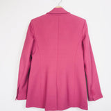 Magenta Stretch Double-Breasted Suit Jacket / MAJE - Size 36