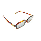 Mahogany Tortoiseshell REGARD Acetate Rectangular Sunglasses / MIU MIU