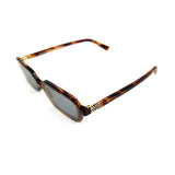 Mahogany Tortoiseshell REGARD Acetate Rectangular Sunglasses / MIU MIU